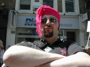 A Pink Singer with a turban