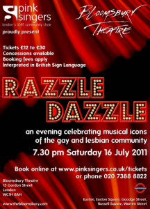 7.30 pm 16 July 2011 Bloomsbury Theatre